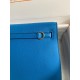 Hermes Kelly Danse II Handmade Bag In Blue Hydra Evercolor Calfskin