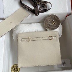 Hermes Kelly Danse II Handmade Bag In Craie Evercolor Calfskin