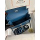 Hermes Kelly Danse II Handmade Bag In Deep Blue Evercolor Calfskin