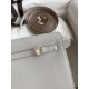 Hermes Kelly Danse II Handmade Bag In Pearl Grey Evercolor Calfskin