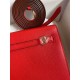 Hermes Kelly Danse II Handmade Bag In Red Evercolor Calfskin