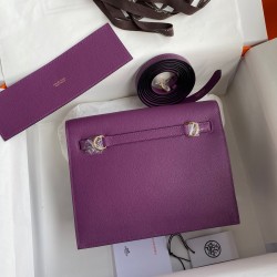 Hermes Kelly Danse II Handmade Bag In Anemone Evercolor Calfskin