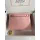 Hermes Kelly Danse II Handmade Bag In Rose Sakura Evercolor Calfskin