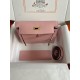 Hermes Kelly Danse II Handmade Bag In Rose Sakura Evercolor Calfskin