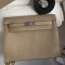 Hermes Kelly Danse II Handmade Bag In Gris Tourterelle Evercolor Calfskin