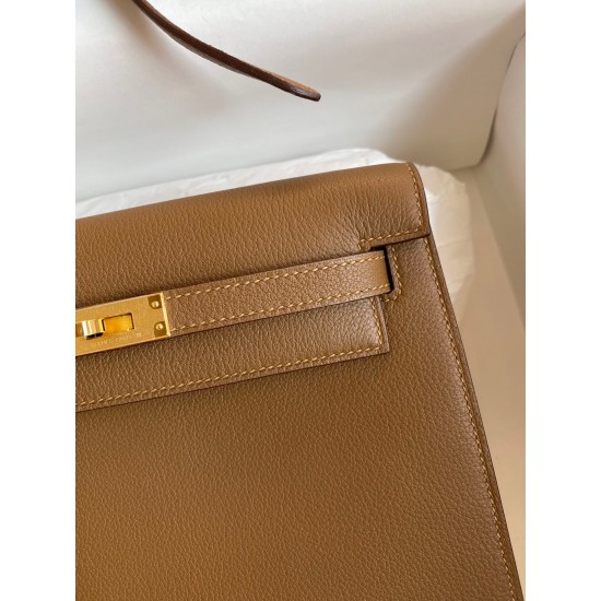 Hermes Kelly Danse II Bag In Beige de Weimar Evercolor Calfskin