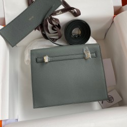 Hermes Kelly Danse II Bag In Vert Amande Evercolor Calfskin