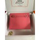 Hermes Kelly Danse II Handmade Bag In Rose Lipstick Evercolor Calfskin