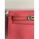 Hermes Kelly Danse II Handmade Bag In Rose Lipstick Evercolor Calfskin