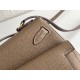 Hermes Kelly En Desordre 20 Handmade Bag In Taupe Epsom Calfskin