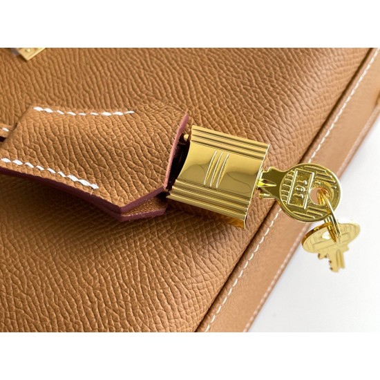 Hermes Kelly En Desordre 20 Handmade Bag In Gold Epsom Calfskin