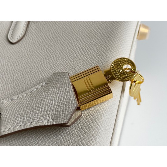 Hermes Kelly En Desordre 20 Handmade Bag In Craie Epsom Calfskin