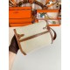 Hermes Kelly Depeches 25 Pouch in Ecru Toile