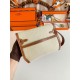 Hermes Kelly Depeches 25 Pouch in Ecru Toile