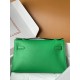 Hermes Kelly Pochette Handmade Bag In Bamboo Swift Calfskin