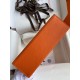 Hermes Kelly Pochette Handmade Bag In Orange Epsom Calfskin