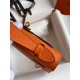 Hermes Kelly Pochette Handmade Bag In Orange Epsom Calfskin