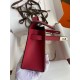 Hermes Kelly Pochette Handmade Bag In Ruby Epsom Calfskin