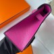 Hermes Kelly Pochette Handmade Bag In Rose Purple Epsom Calfskin