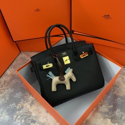 Hermes Birkin 25cm Bag In Black Togo Leather