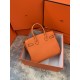 Hermes Birkin 25cm Bag In Orange Togo Leather