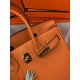 Hermes Birkin 25cm Bag In Orange Togo Leather