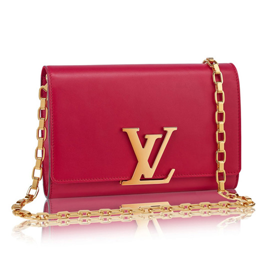 Louis Vuitton M42386 Chain Louise GM Crossbody Bag Taurillon Leather