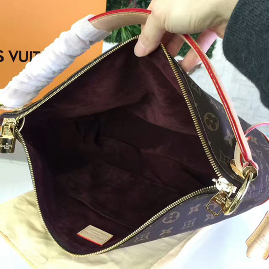 Louis Vuitton M41623 Berri PM Hobo Bag Monogram Canvas