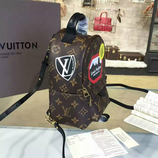 Louis Vuitton M42971 Palm Springs Backpack Mini World Tour Monogram Canvas