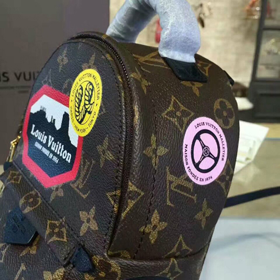 Louis Vuitton M42971 Palm Springs Backpack Mini World Tour Monogram Canvas