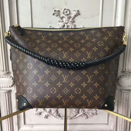 Louis Vuitton M44130 Triangle Softy Hobo Bag Monogram Canvas