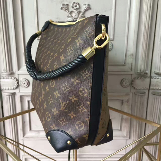 Louis Vuitton M44130 Triangle Softy Hobo Bag Monogram Canvas