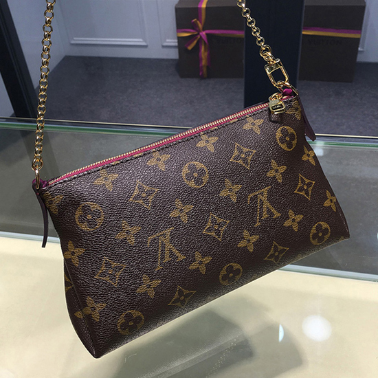 Louis Vuitton M41483 Pallas Clutch Crossbody Bag Monogram Canvas