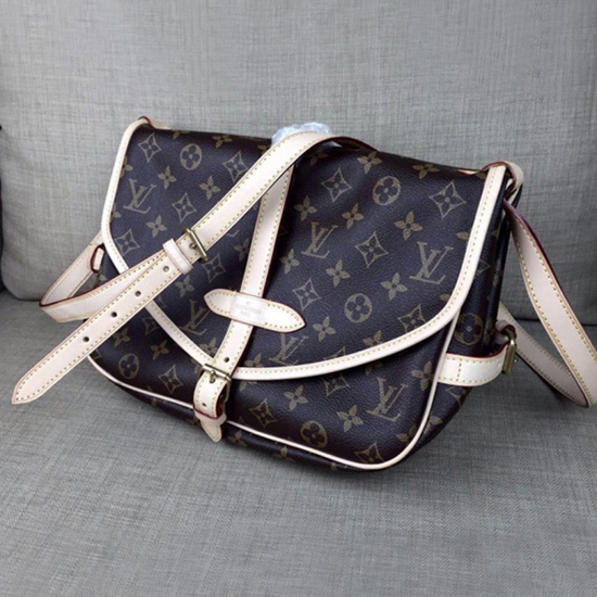 Louis Vuitton M42256 Saumur Crossbody Bag Monogram Canvas