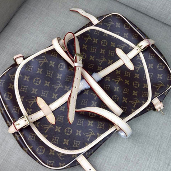 Louis Vuitton M42256 Saumur Crossbody Bag Monogram Canvas