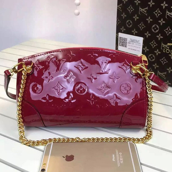 Louis Vuitton M50587 Santa Monica Clutch Crossbody Bag Monogram Vernis