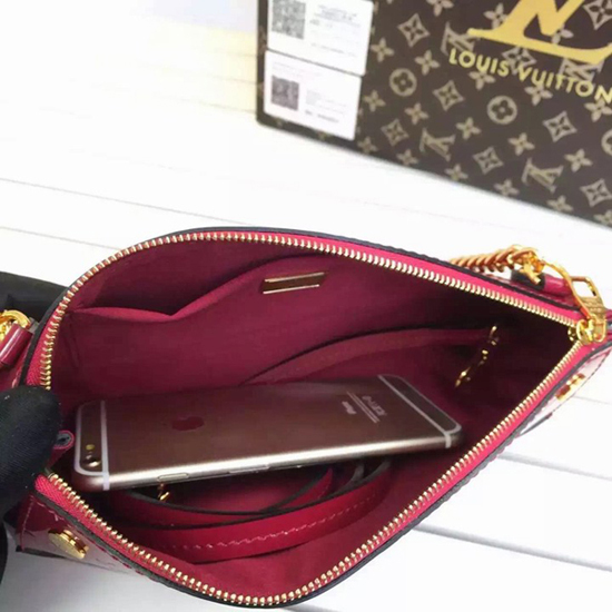 Louis Vuitton M50587 Santa Monica Clutch Crossbody Bag Monogram Vernis