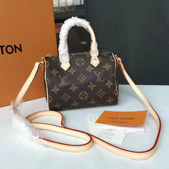 Louis Vuitton M61252 Nano Speedy Crossbody Bag Monogram Canvas