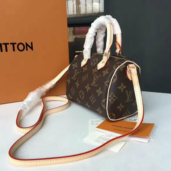 Louis Vuitton M61252 Nano Speedy Crossbody Bag Monogram Canvas