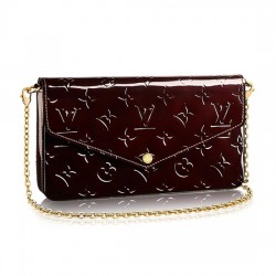 Louis Vuitton M61267 Pochette Felicie Chain Wallet Monogram Vernis