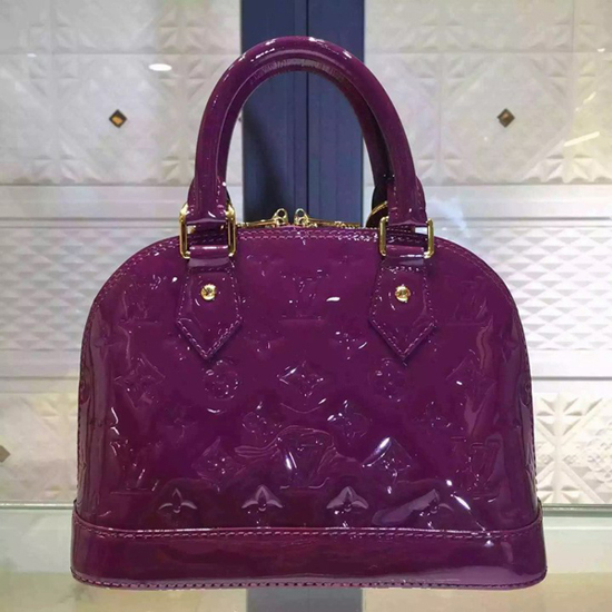 Louis Vuitton M90102 Alma BB Tote Bag Monogram Vernis