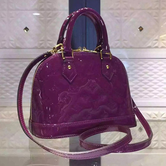 Louis Vuitton M90102 Alma BB Tote Bag Monogram Vernis