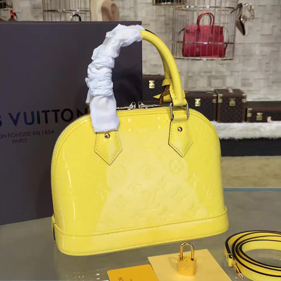 Louis Vuitton M90104 Alma BB Tote Bag Monogram Vernis