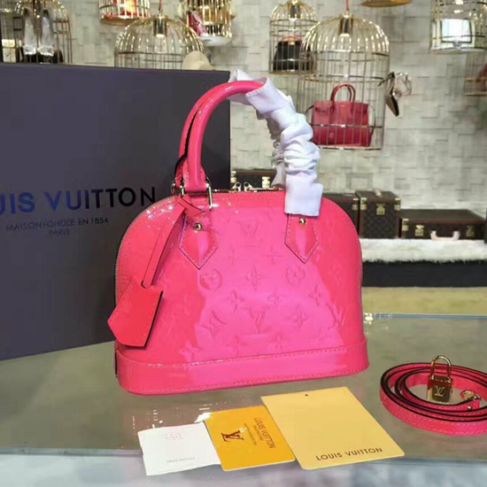 Louis Vuitton M90976 Alma BB Tote Bag Monogram Vernis