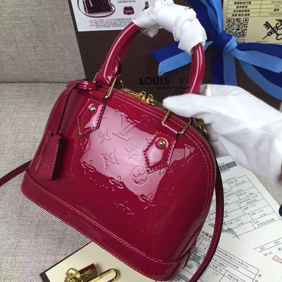 Louis Vuitton M91771 Alma BB Tote Bag Monogram Vernis