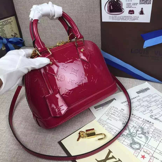 Louis Vuitton M91771 Alma BB Tote Bag Monogram Vernis