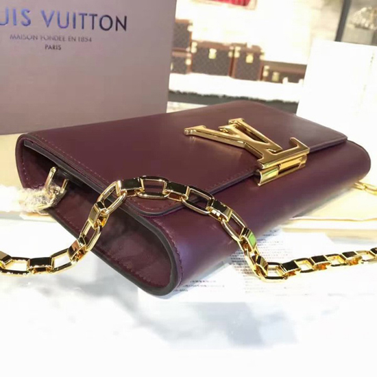 Louis Vuitton M94423 Chain Louise GM Crossbody Bag Taurillon Leather