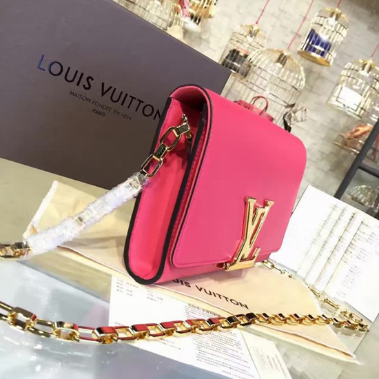 Louis Vuitton M94687 Chain Louise GM Crossbody Bag Taurillon Leather