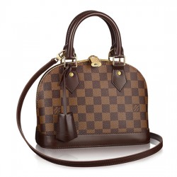 Louis Vuitton N41221 Alma BB Tote Bag Damier Ebene Canvas