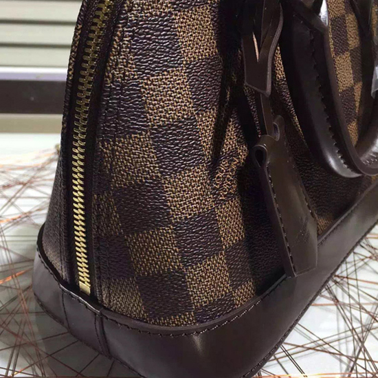 Louis Vuitton N41221 Alma BB Tote Bag Damier Ebene Canvas